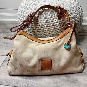 Dooney & Bourke East West Slouch 1975 Signature Anniversary Shoulder Bag Tan